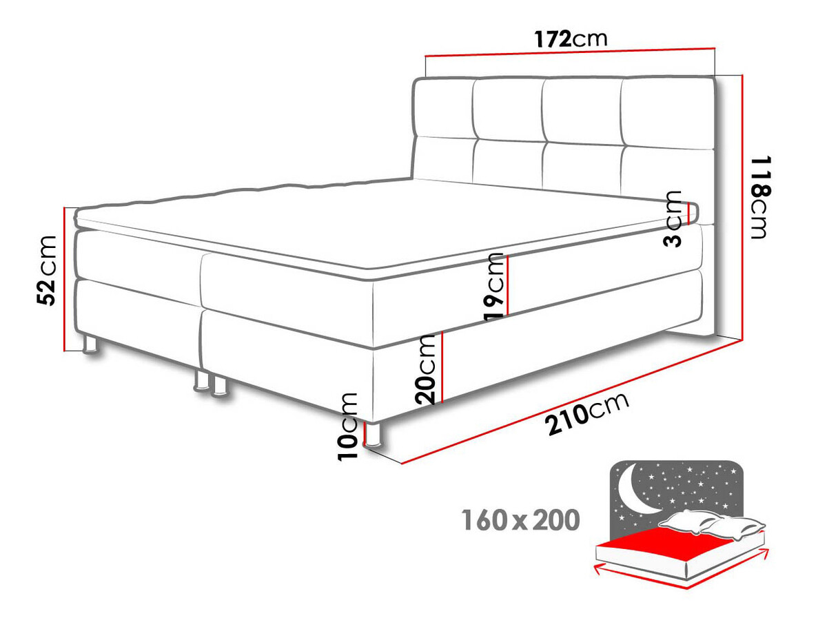 Kontinentális ágy SH11696
