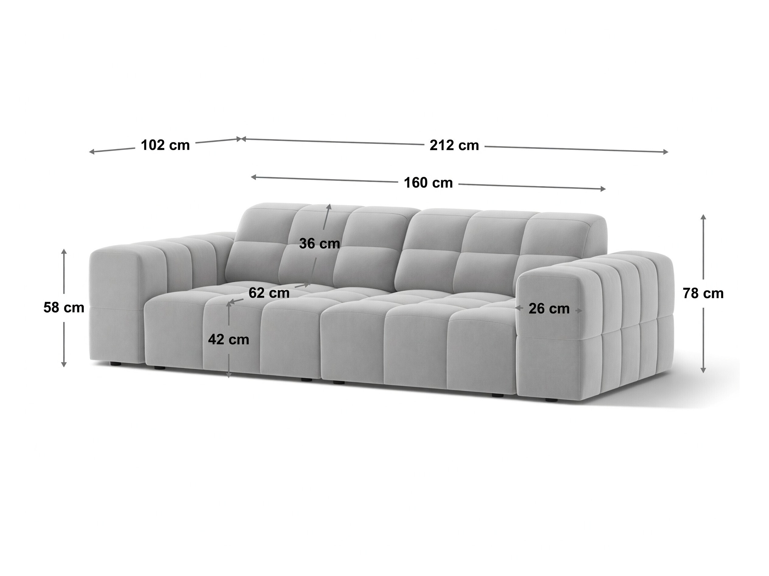 Moduláris kanapé Somelo 106 (Bluvel 86)