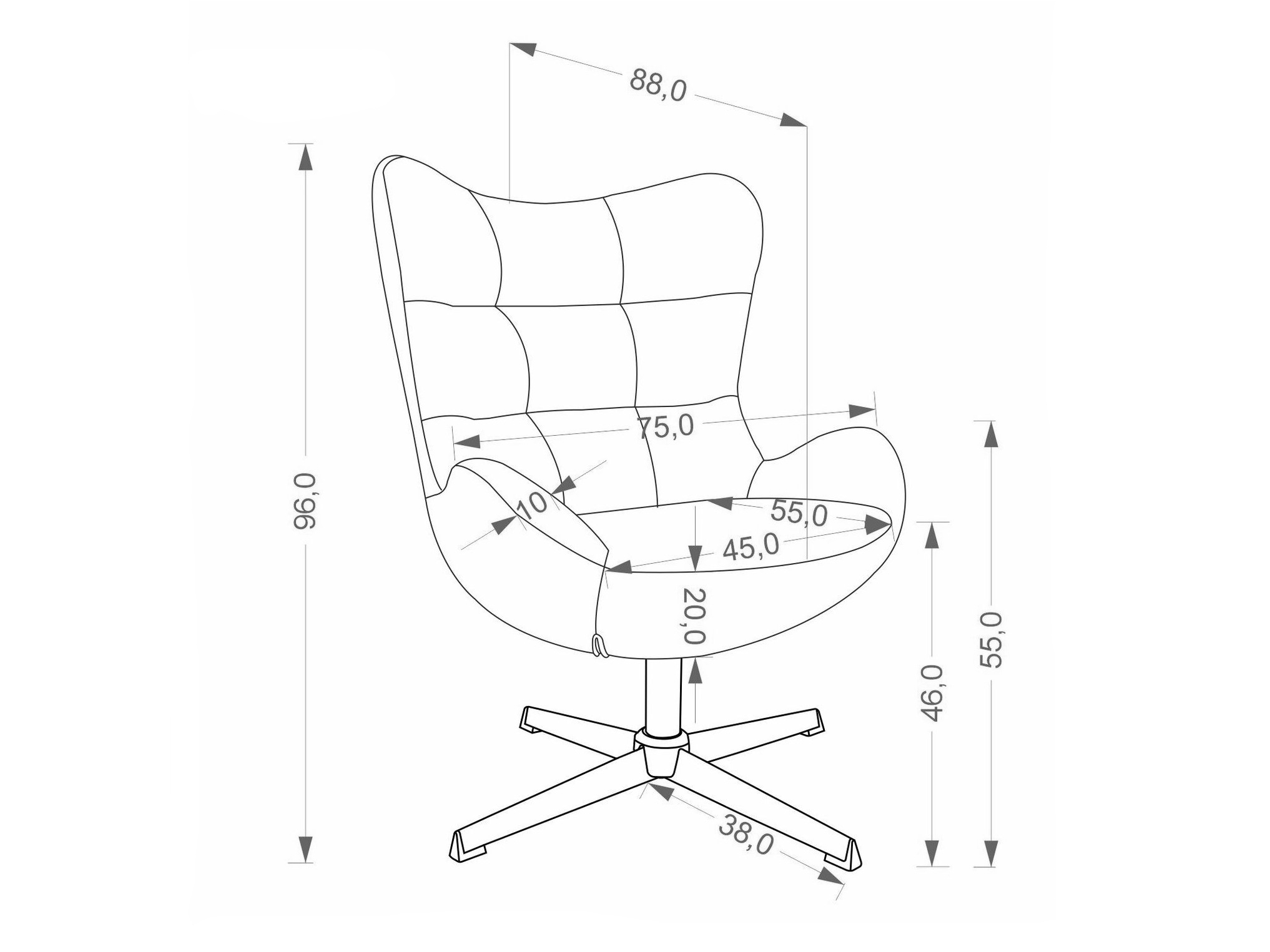 Fotel Houston 2127 (Szürke)