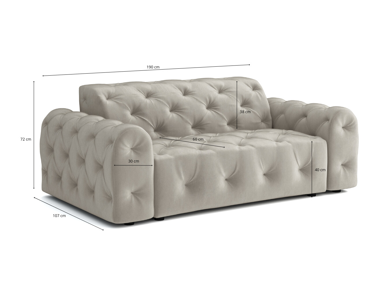Chesterfield kanapé Calexico 127 (Riviera 81)