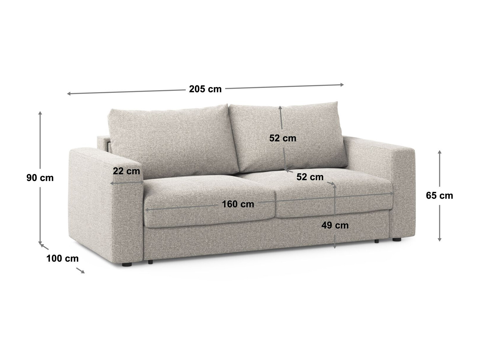 Kanapéágy Beckley 385 (Babel Black)