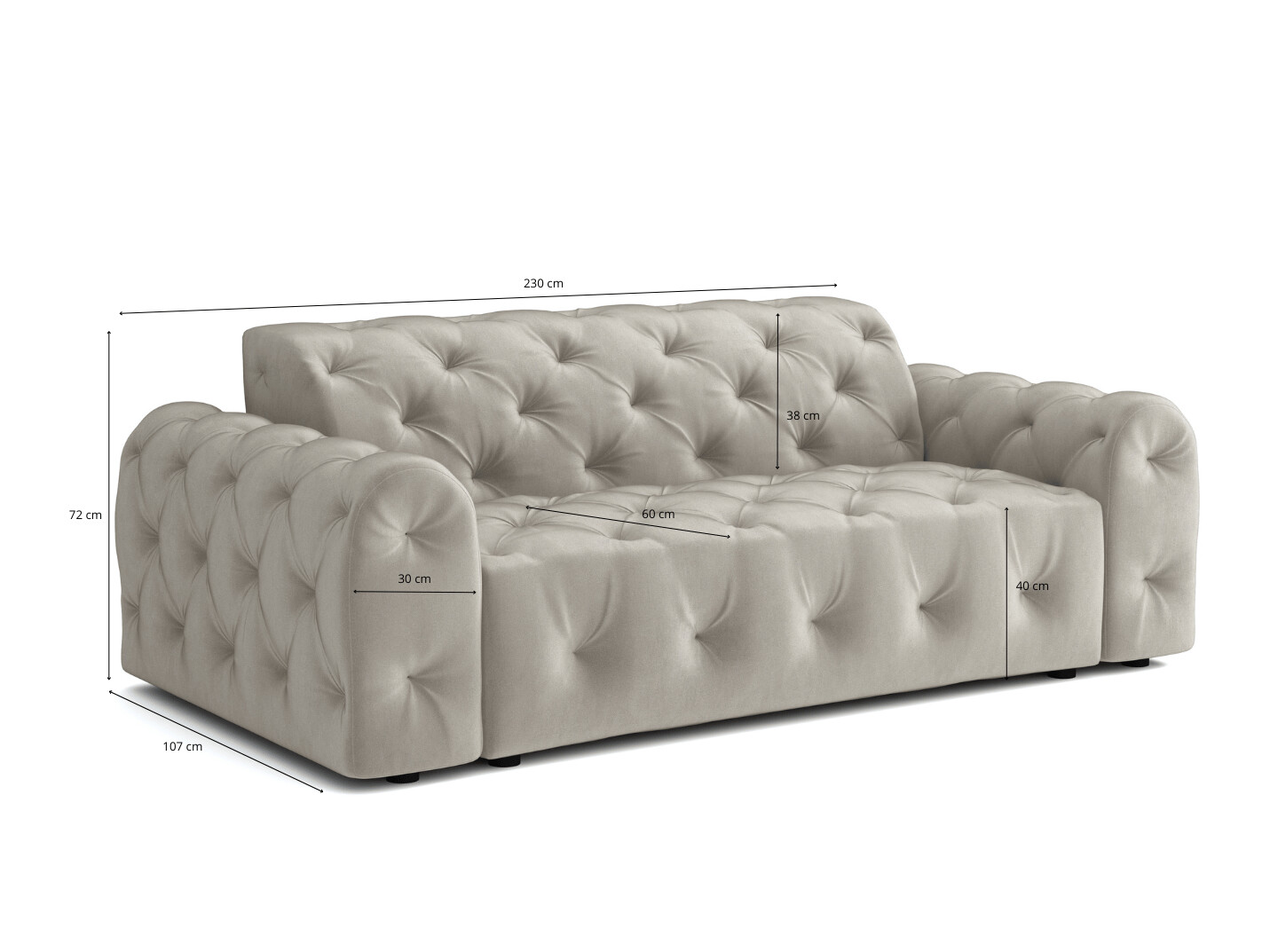 Chesterfield kanapé Calexico 132 (Riviera 36)