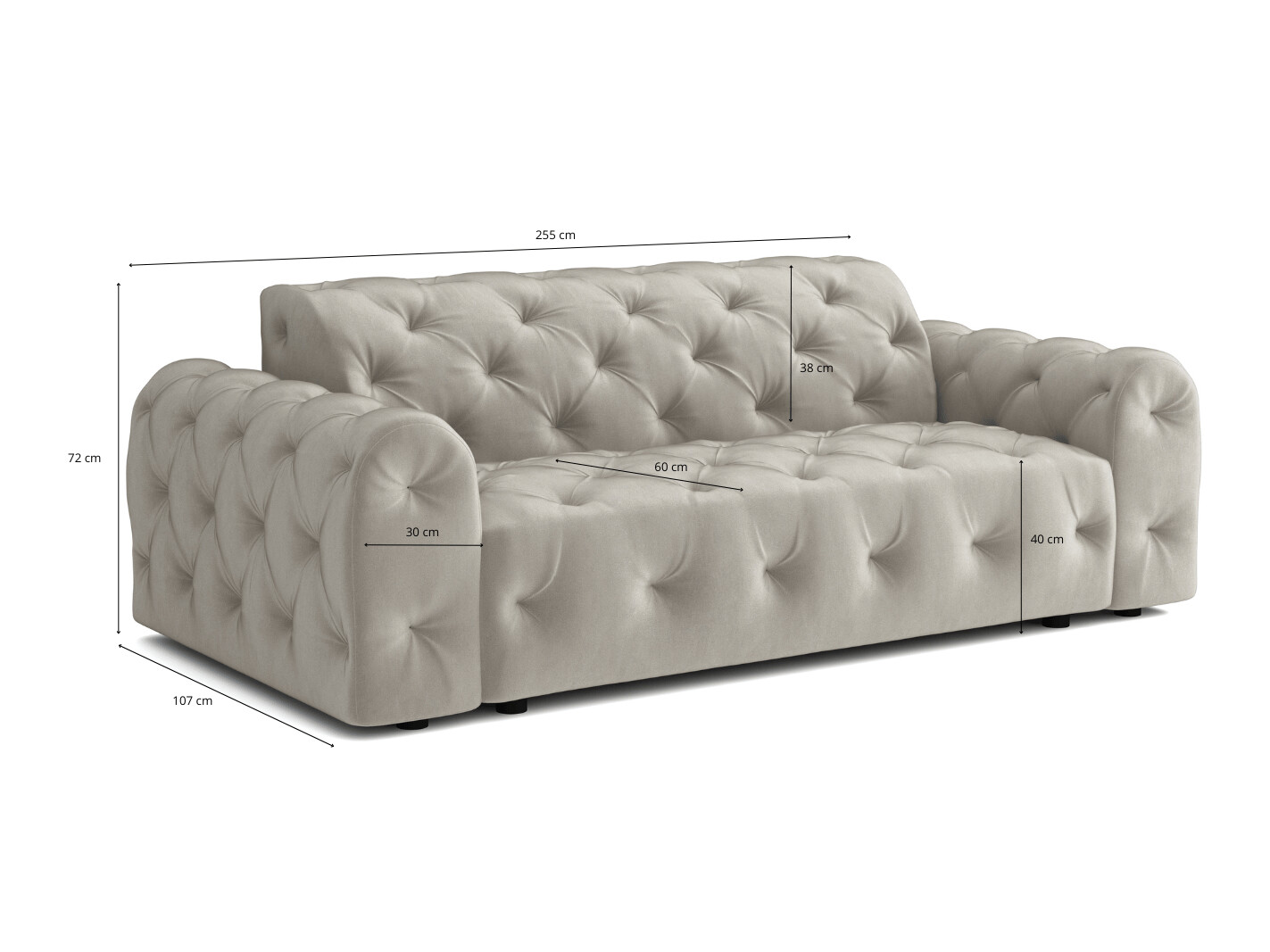 Chesterfield kanapé Calexico 133 (Riviera 38)