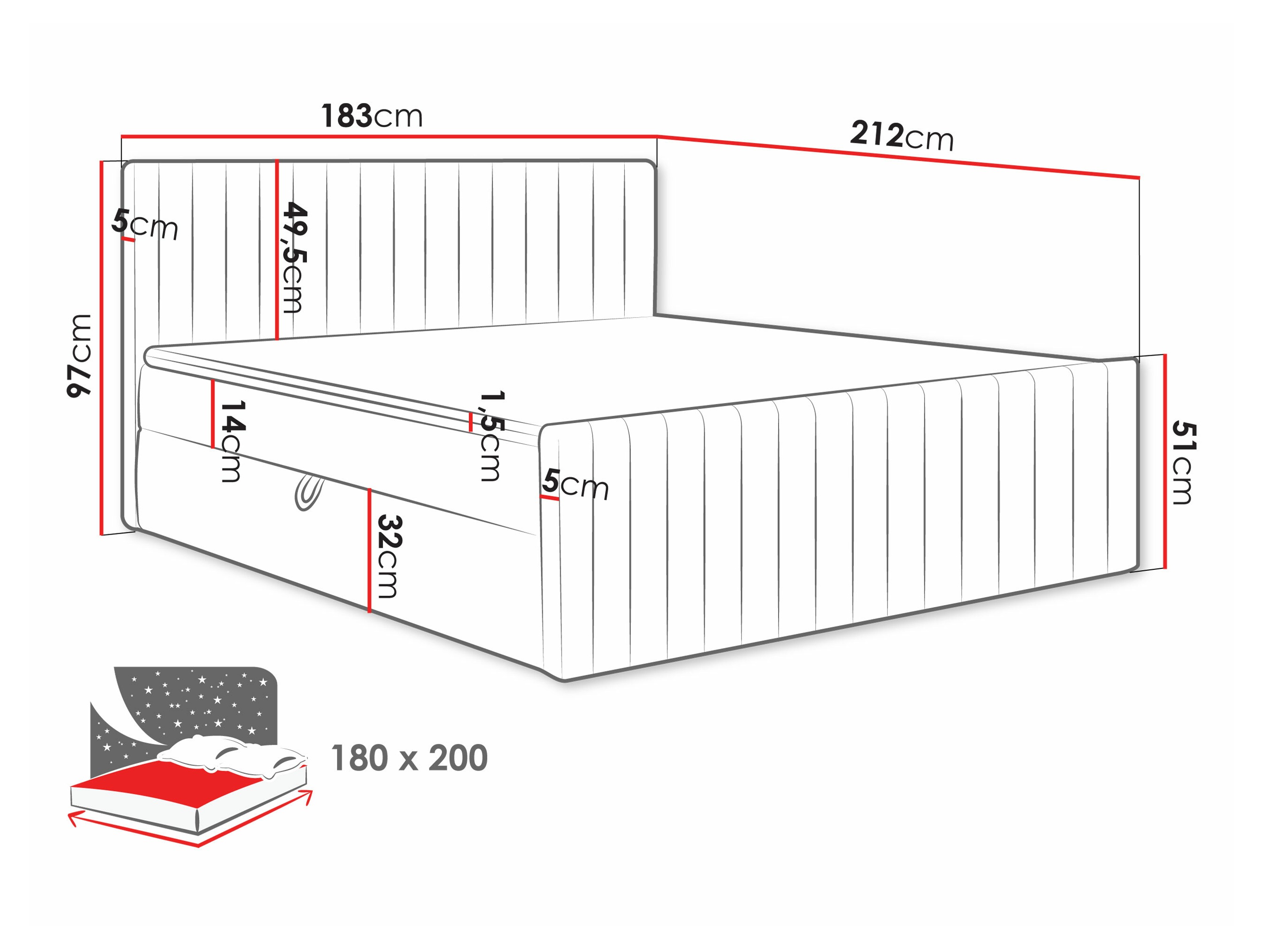 Kontinentális ágy SH11922 kisebb sérüléssel