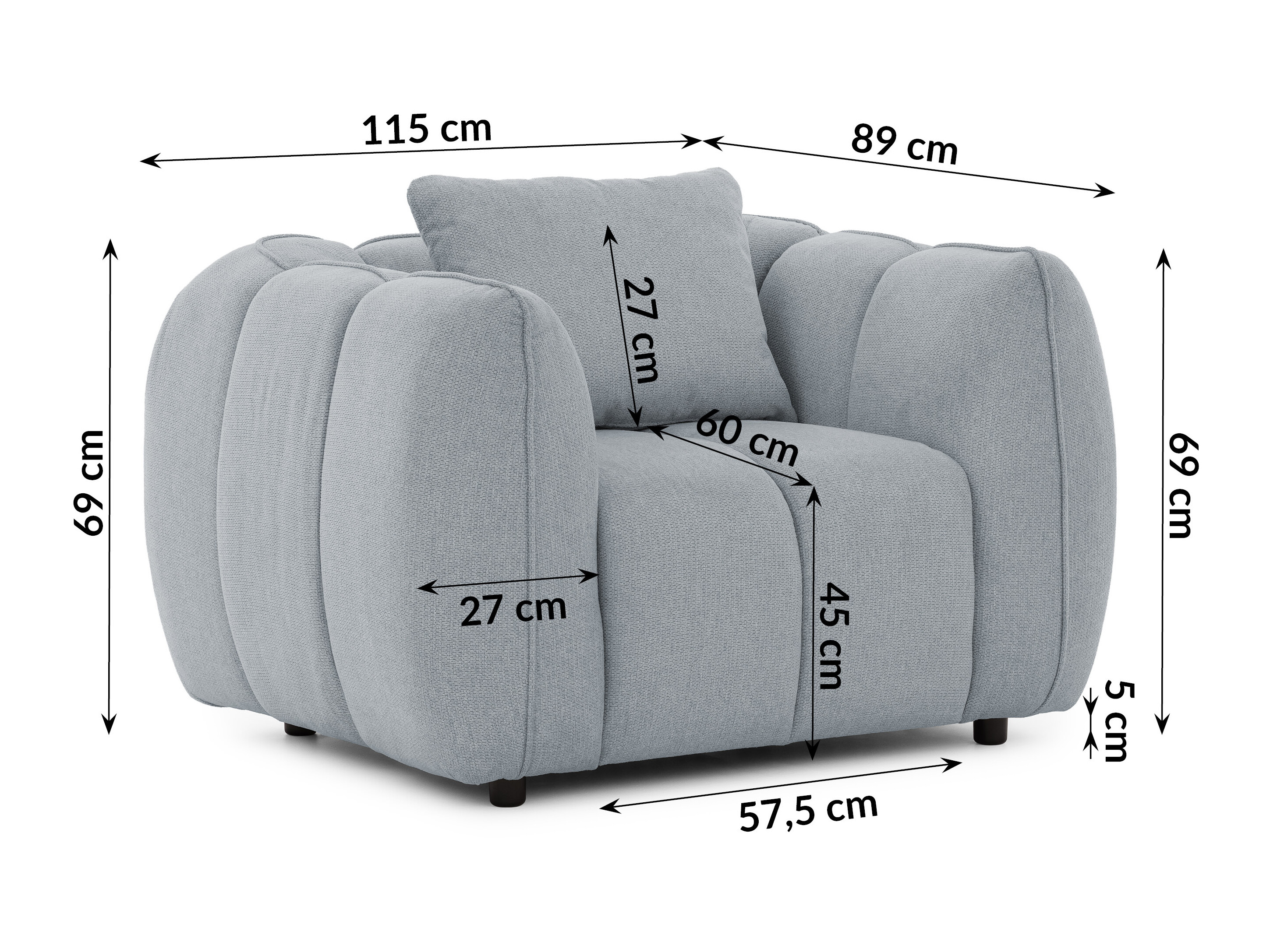 Fotel Rocklin 195 (Aragon 90)