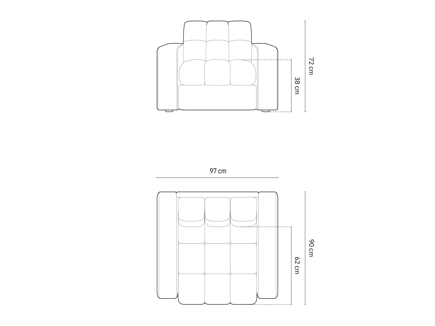 Fotel Vesmele 106 (Bluvel 86)
