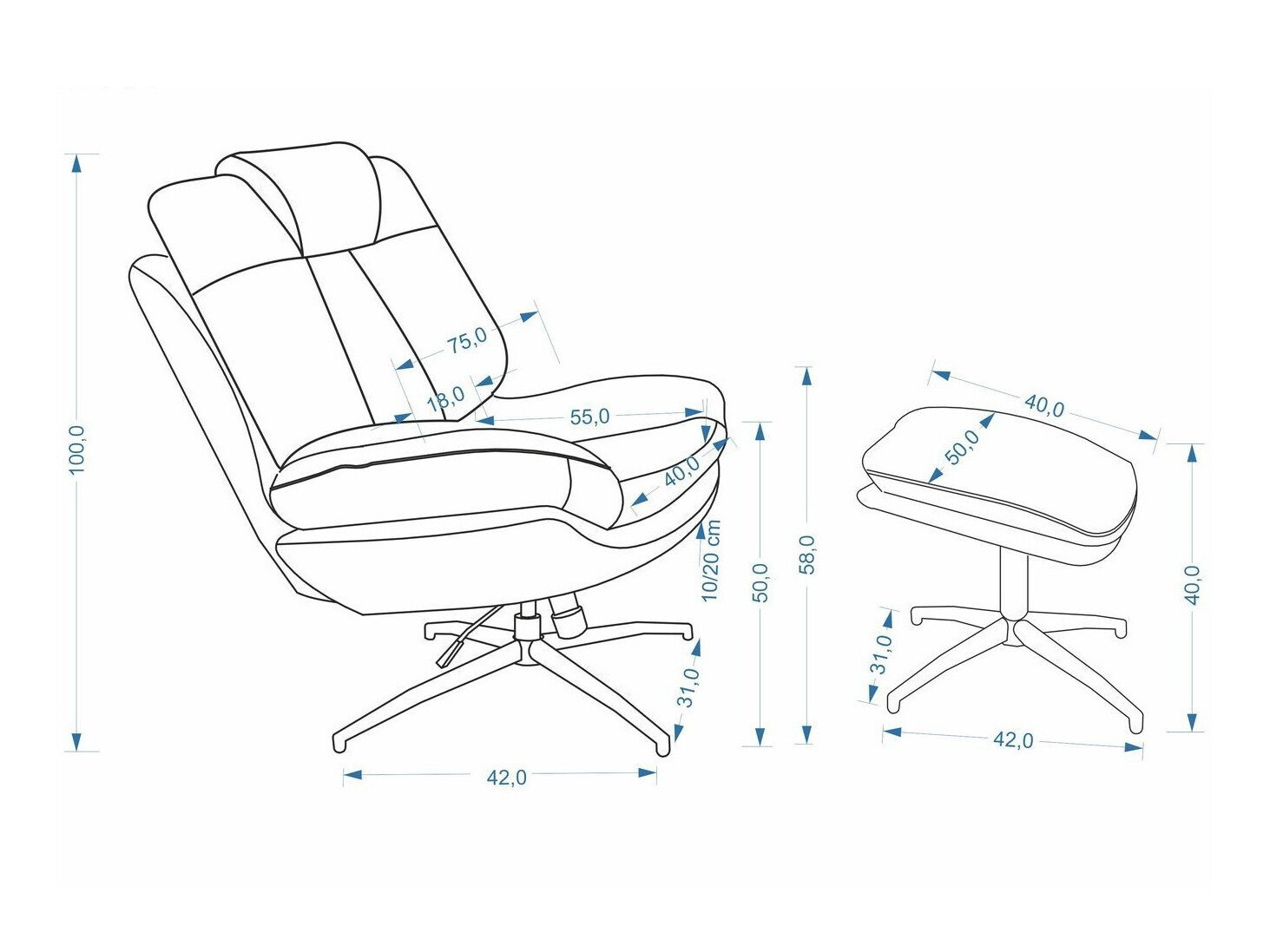 Fotel Houston 2179 (Szürke)
