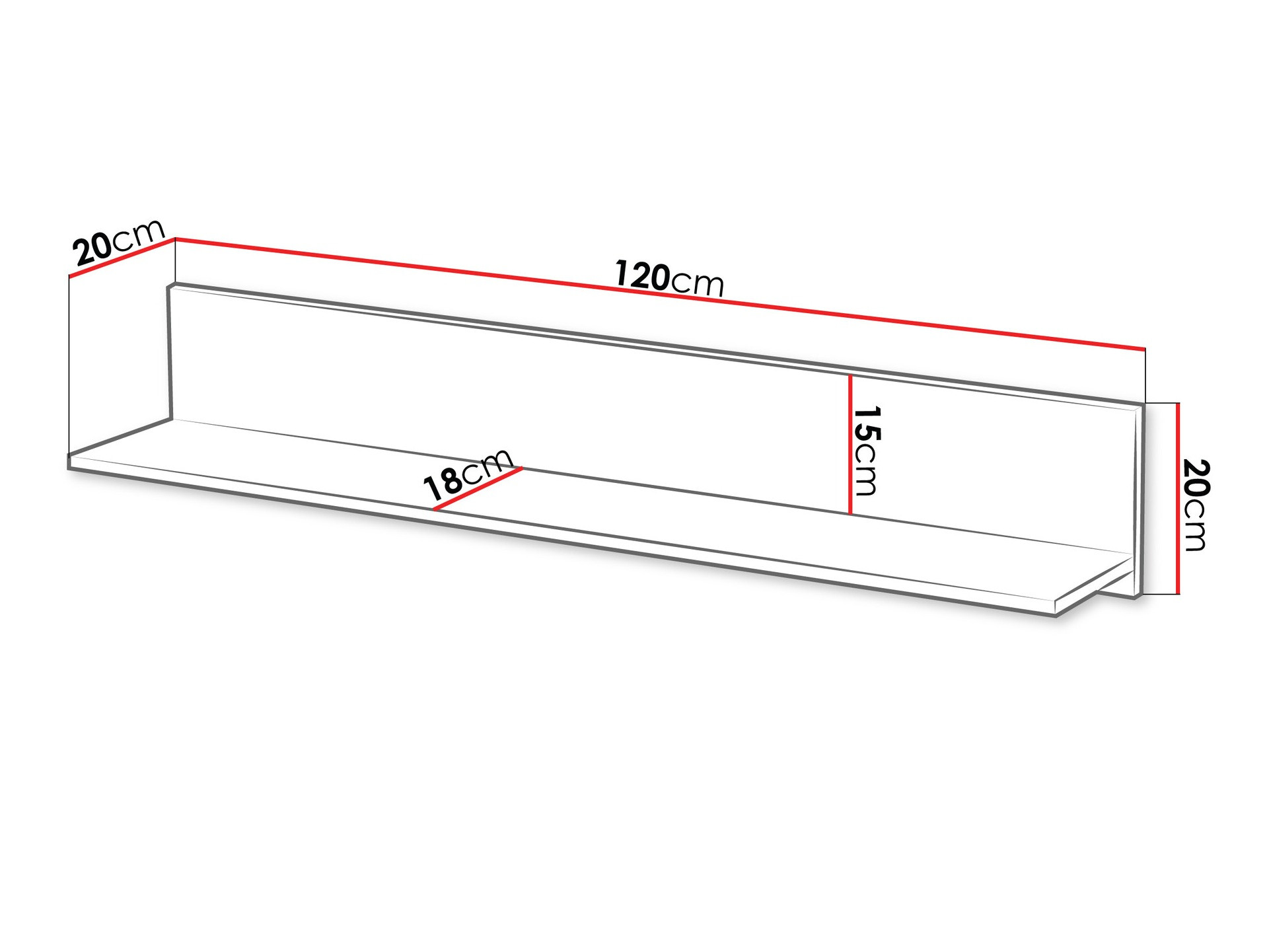 Fali polc SH12090