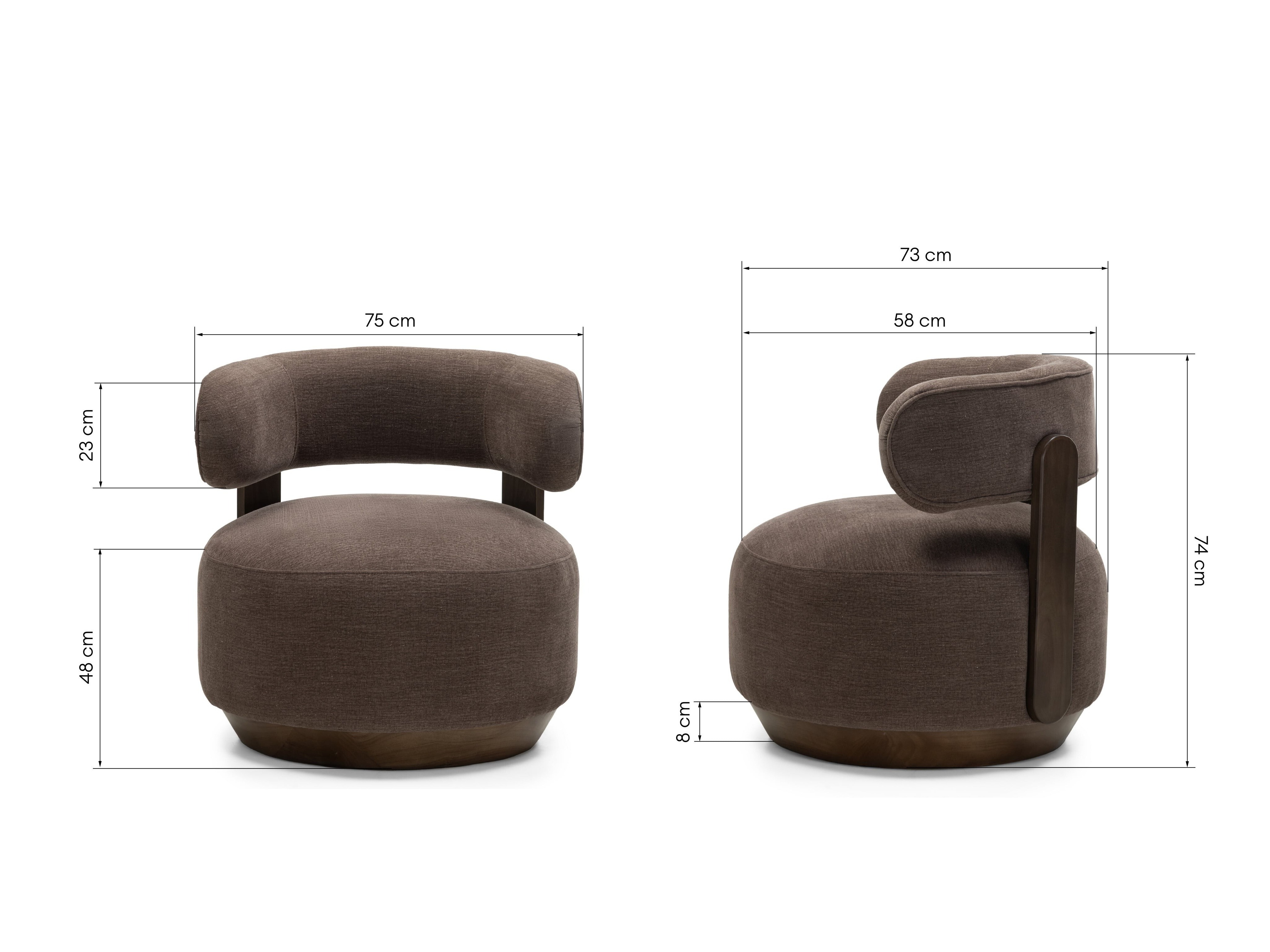 Fotel Burleson 555 (Barna)