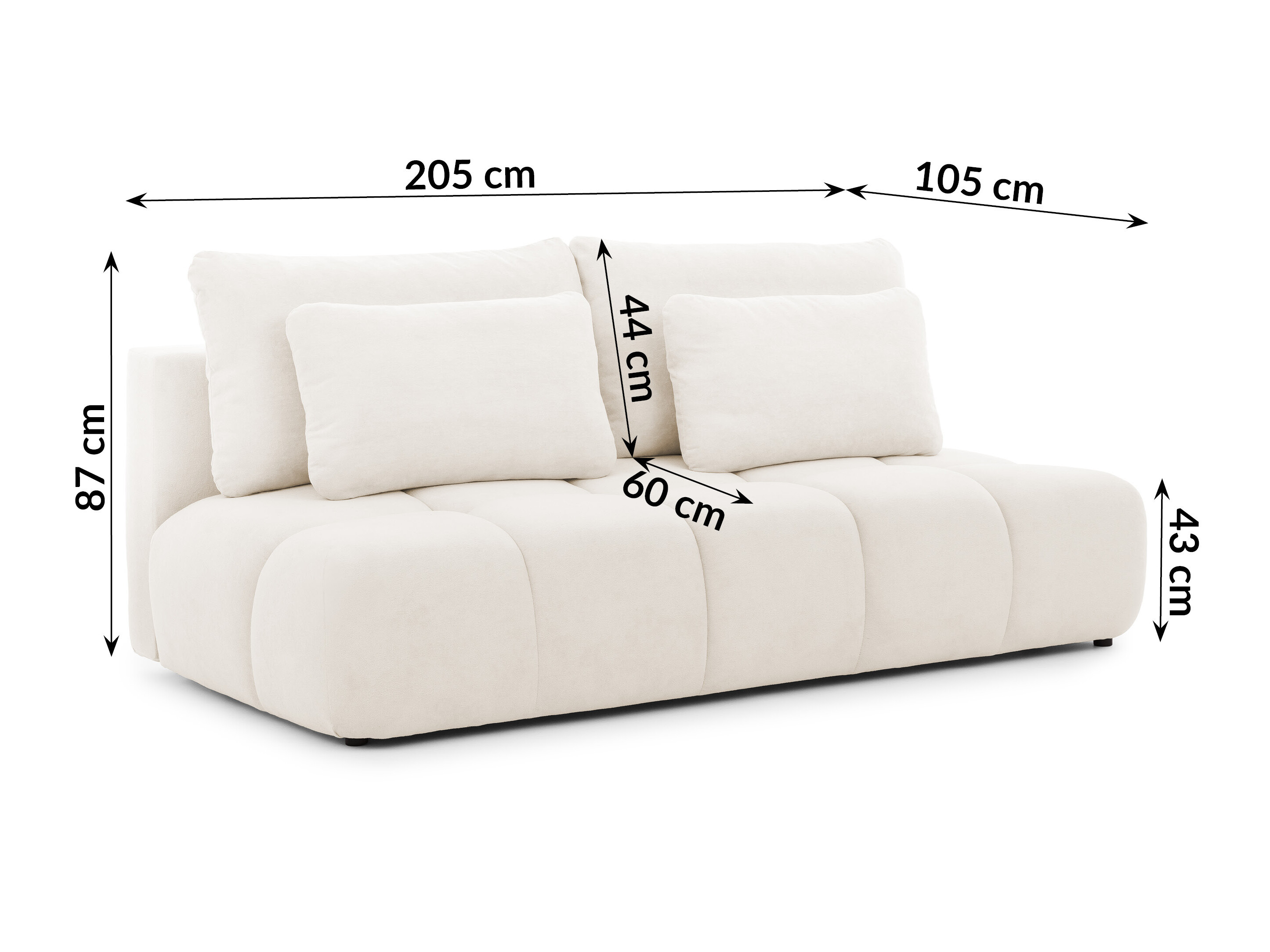 Kanapéágy Rocklin 203 (Soft Plush 01)