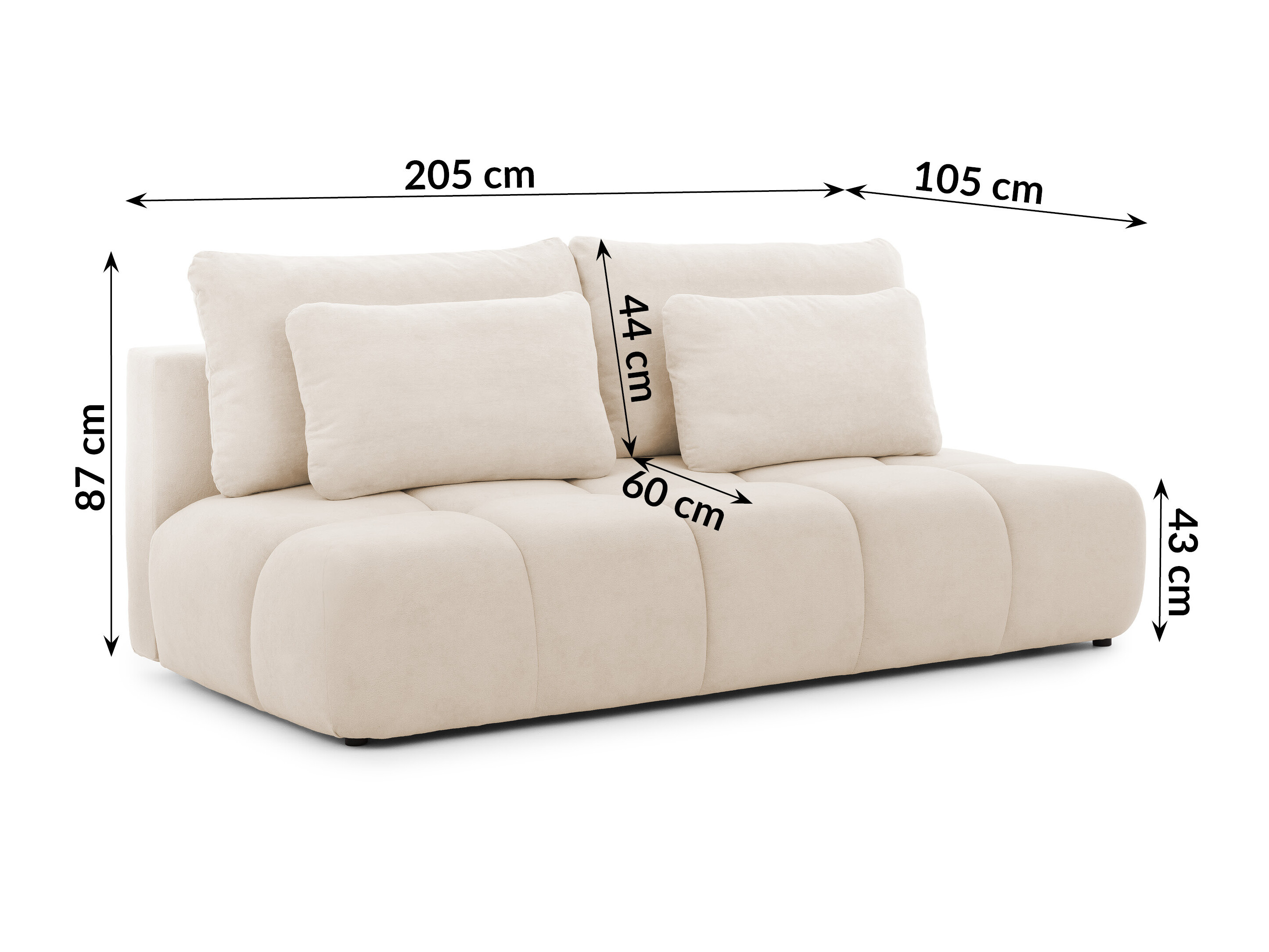 Kanapéágy Rocklin 203 (Soft Plush 02)