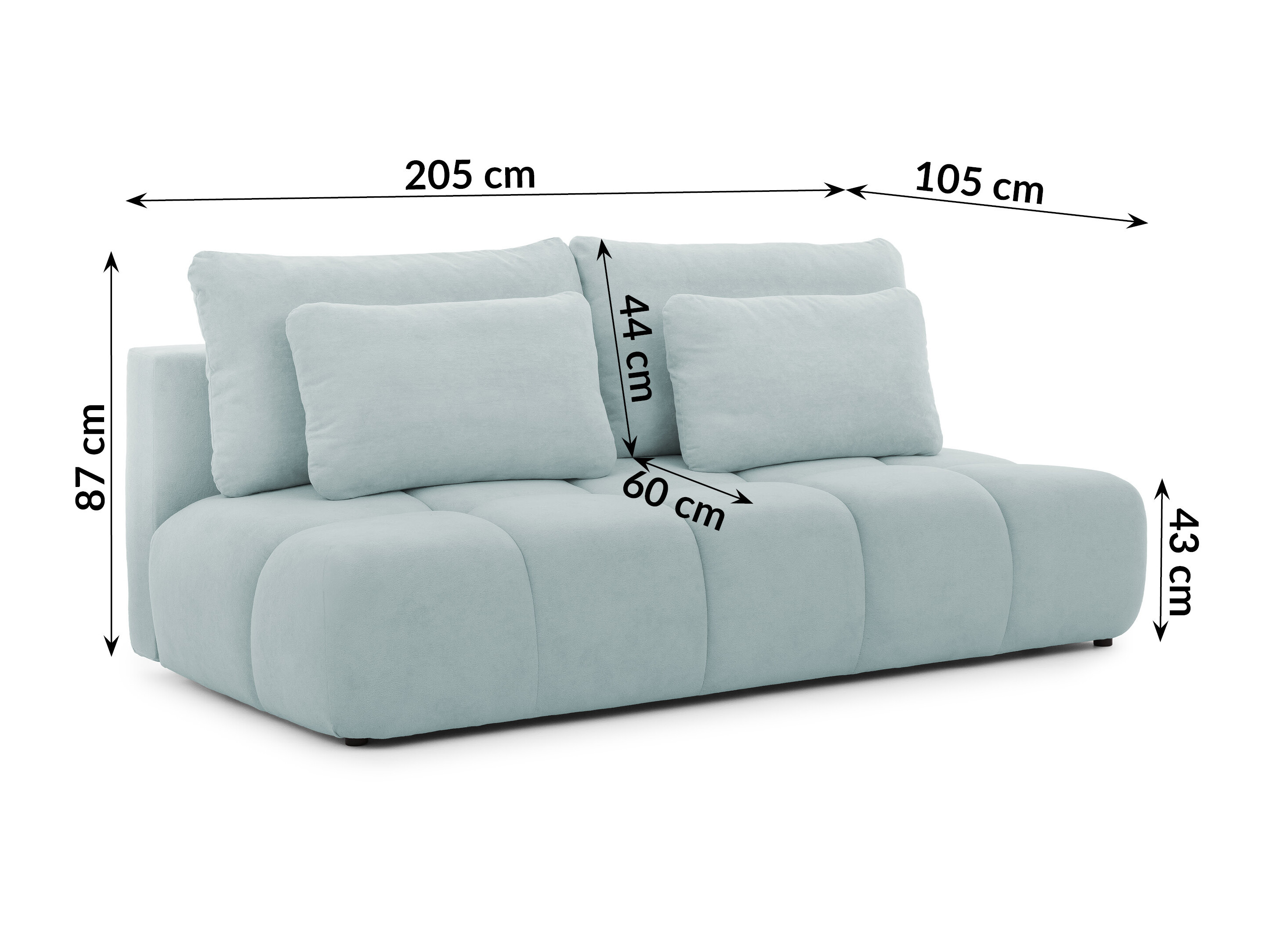 Kanapéágy Rocklin 203 (Soft Plush 15)