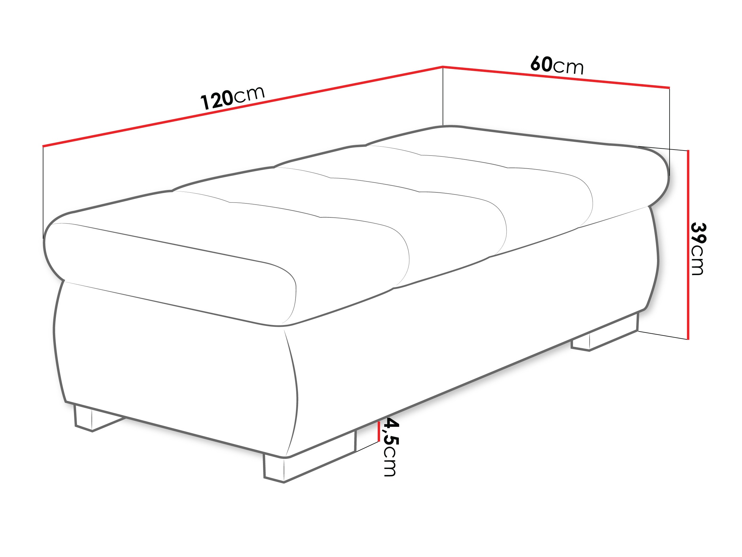 Kárpitozott pad Comfivo Nitor I (Lumo 55)