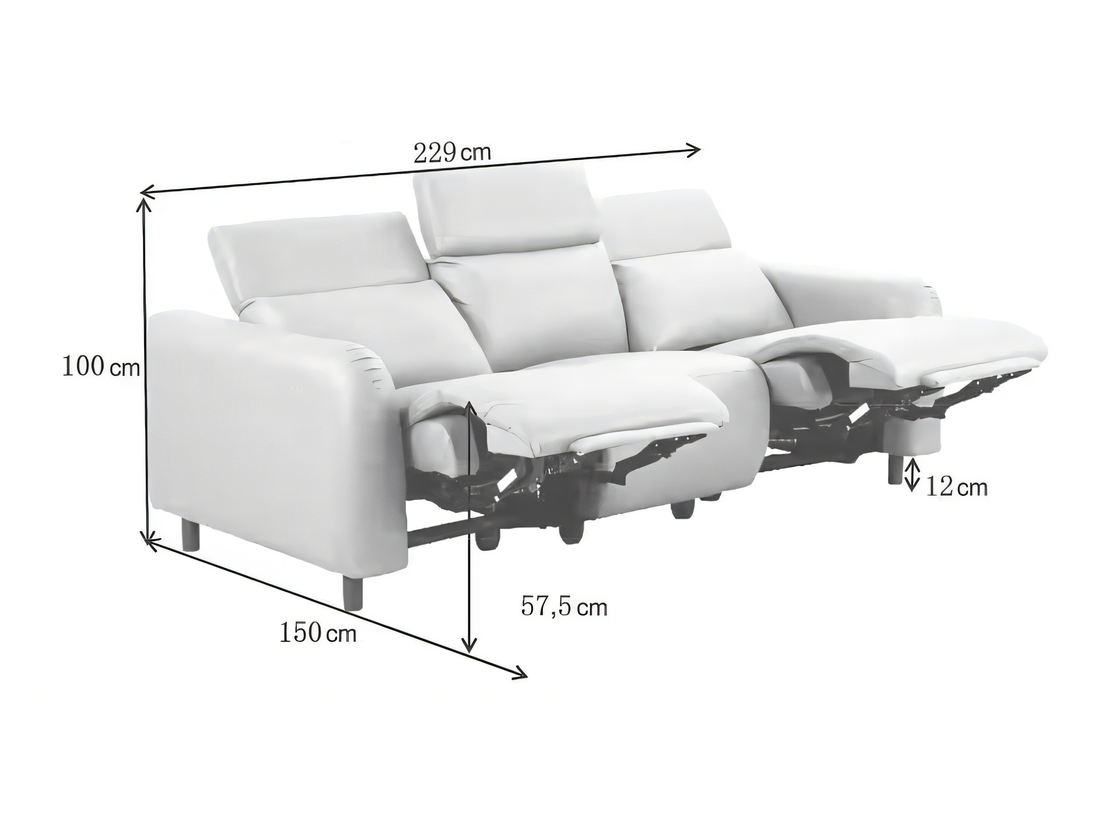 Relax kanapé Revbena 102 (Világosszürke)