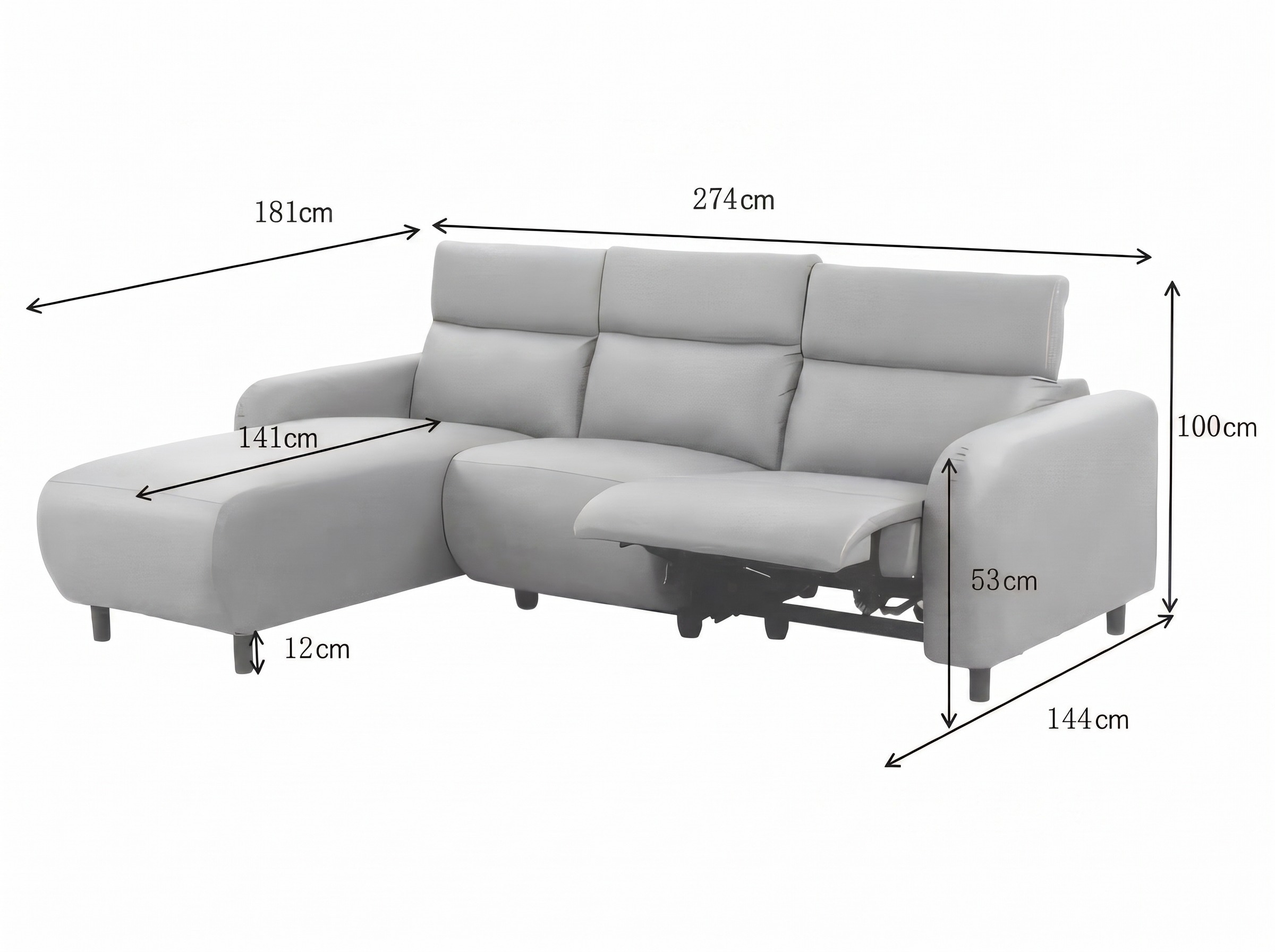 Relax sarokkanapé Revbena 107 (Krém)