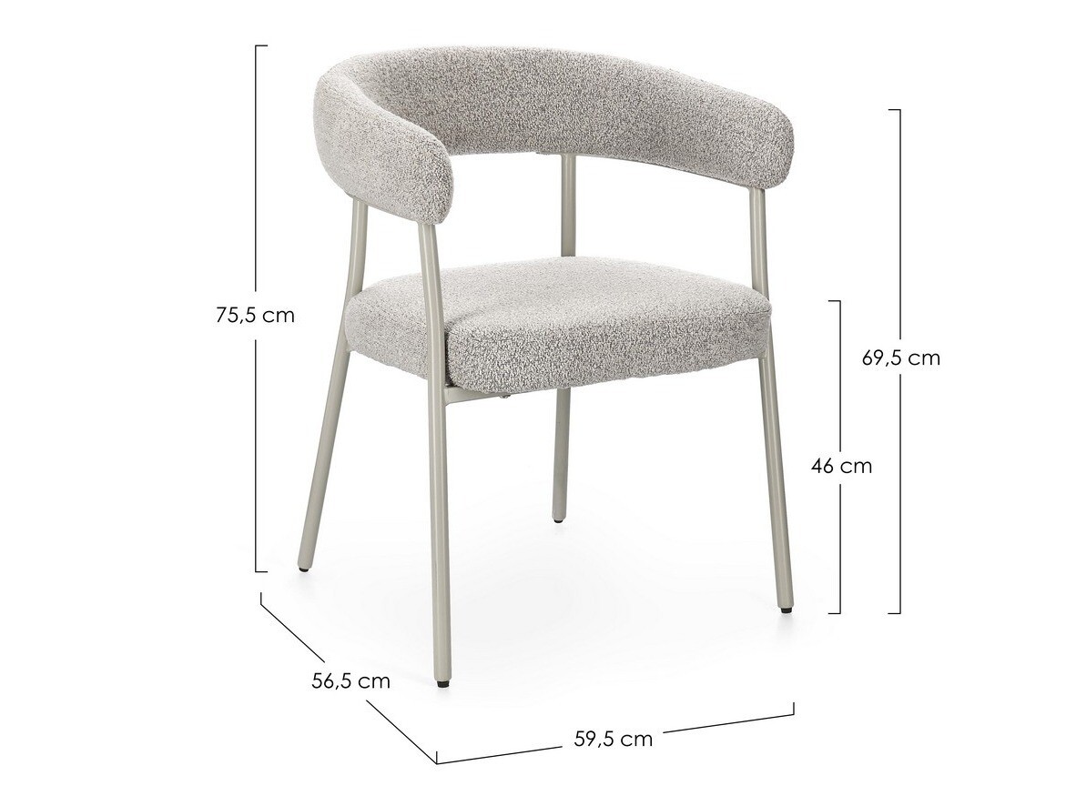 Szék Keizer 168 (Szürke + Taupe)