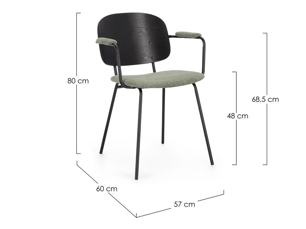 Szék Keizer 357 (Zöld + Fekete)