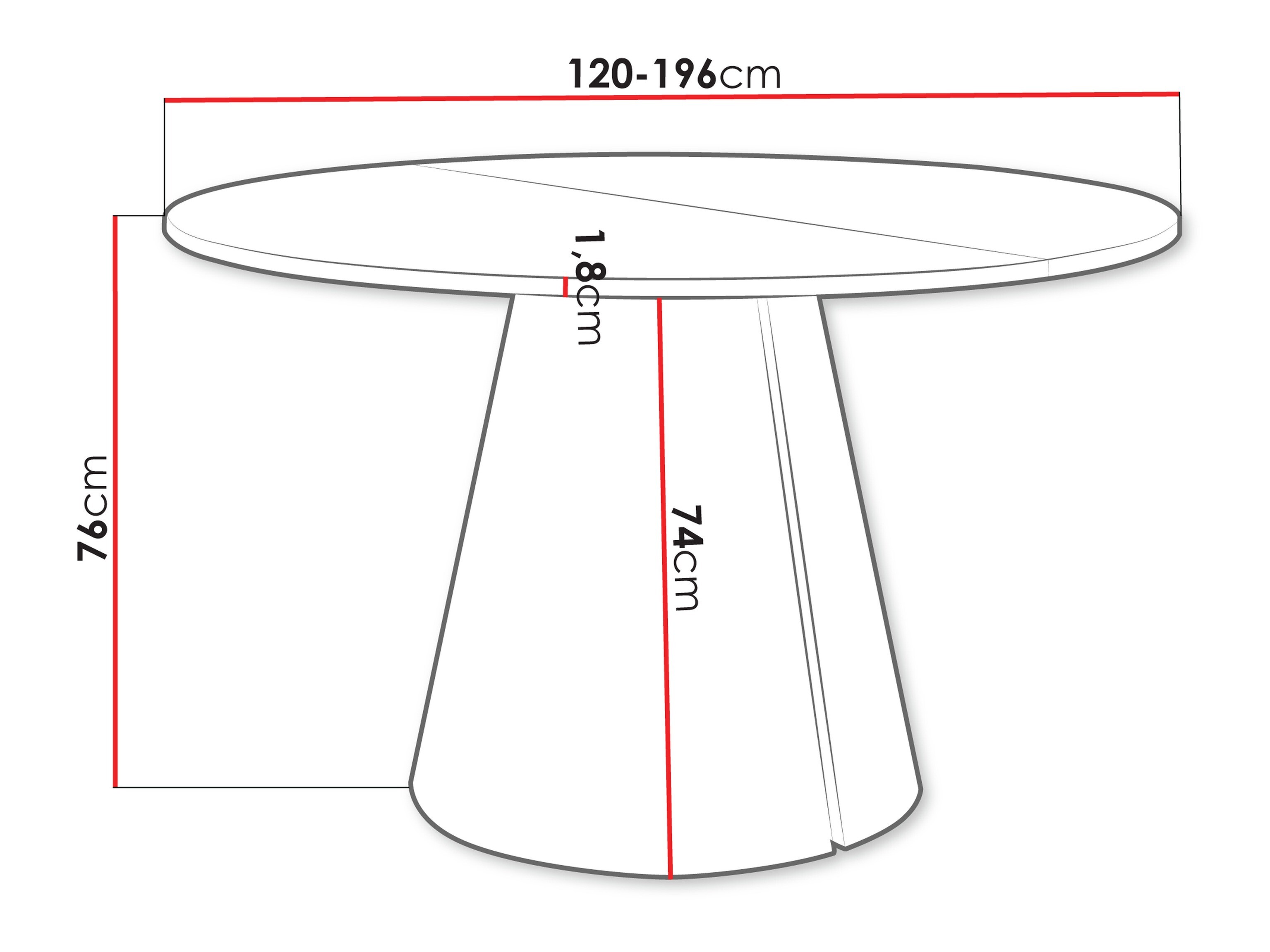 Asztal Oswego 168