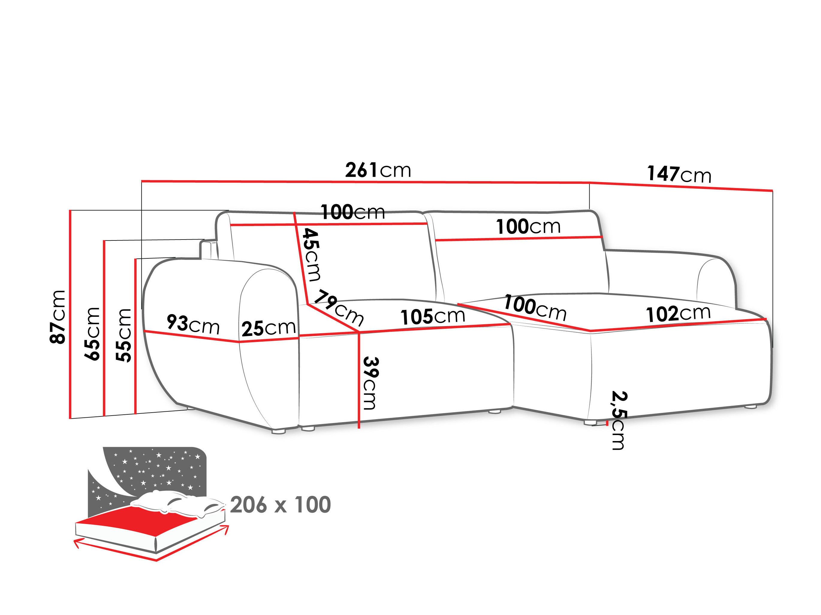 Sarokkanapé Portage 116 (Rambo 02)