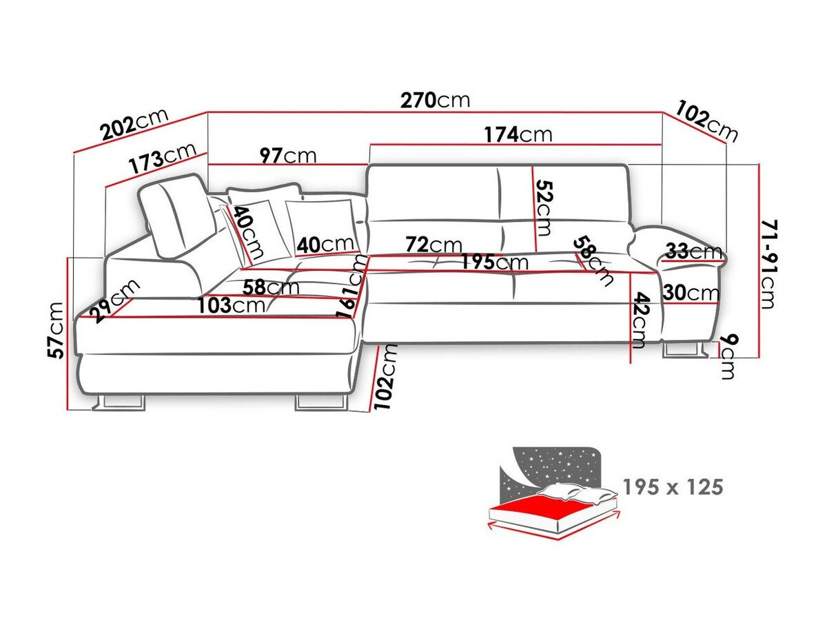 Sarokkanapé SH12495