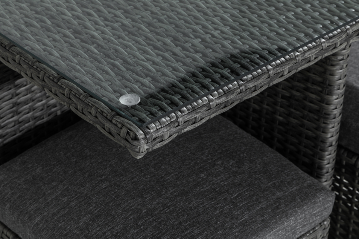 Asztal és szék garnitúra Comfort Garden 1442 (Szürke)