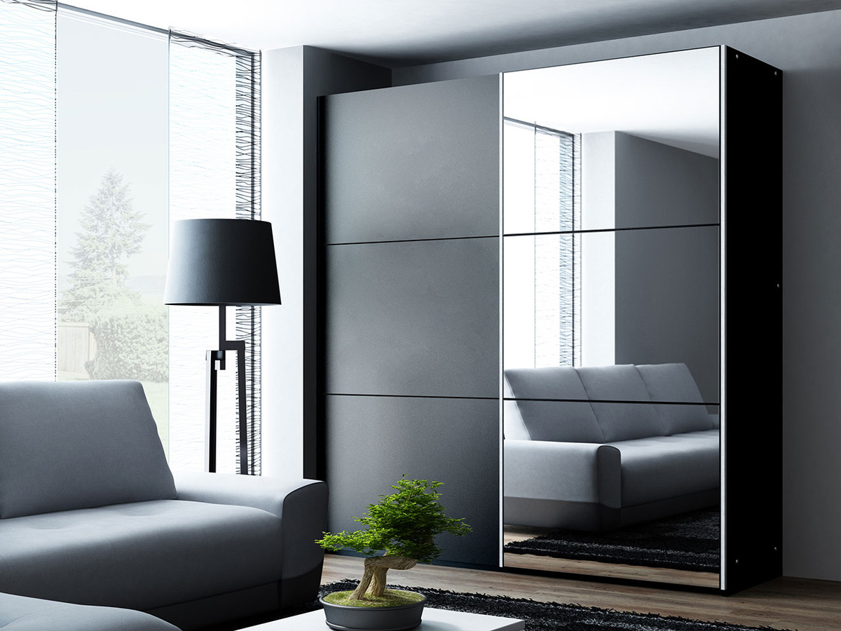 Gardróbszekrény Honolulu 125 (Fekete)