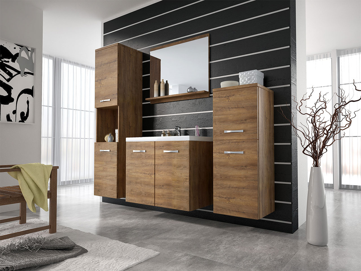 Fürdőszobai garnitúra Sarasota 108 (Lefkas tölgy)