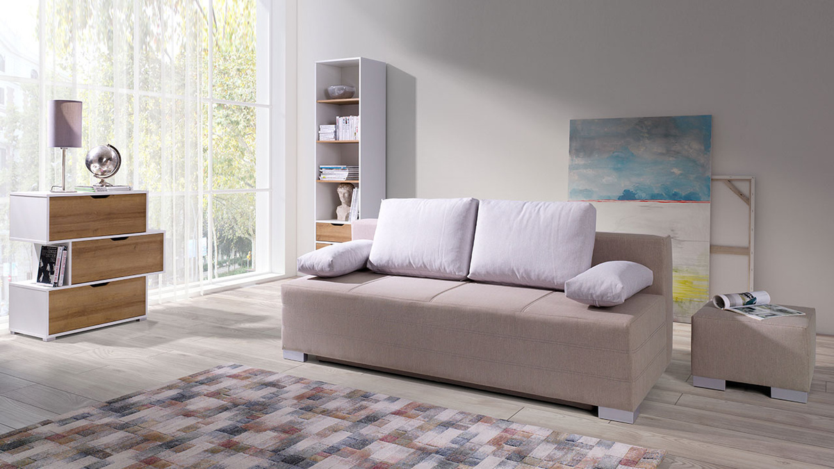 Komód Providence H104 (Fehér + Arany tölgy)