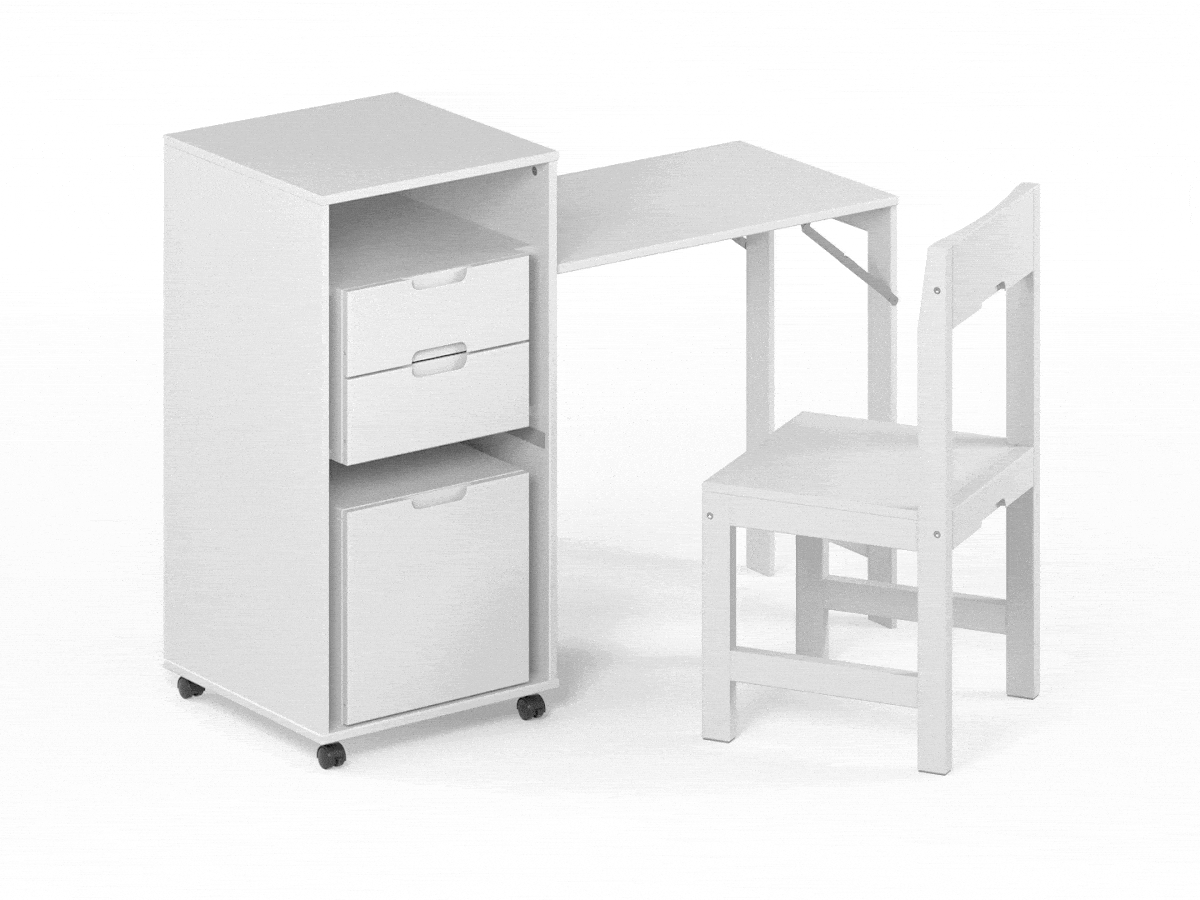 Íróasztal Indianapolis 122 (Fehérített fenyő + Mézes tölgy)